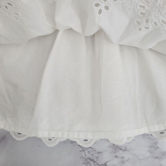 Baby Gap White Eyelet Dress / Blouse Cotton Girls Infant Size 6-12mo - Picture 7 of 15